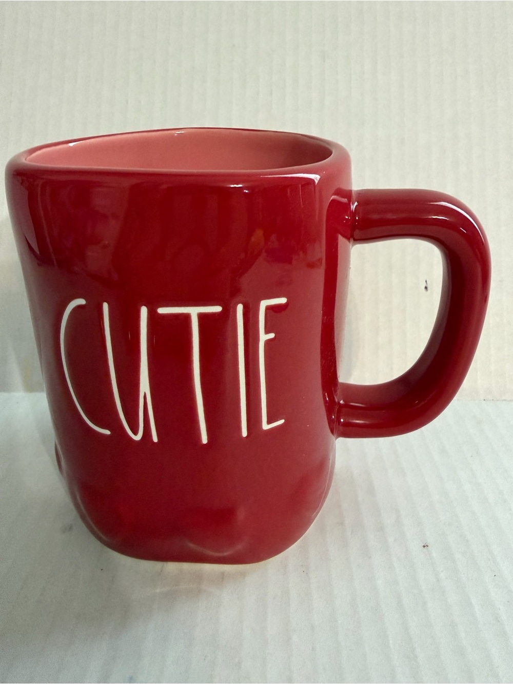 Rae Dunn Artisan Collection Red 'Cutie' Ceramic Mug